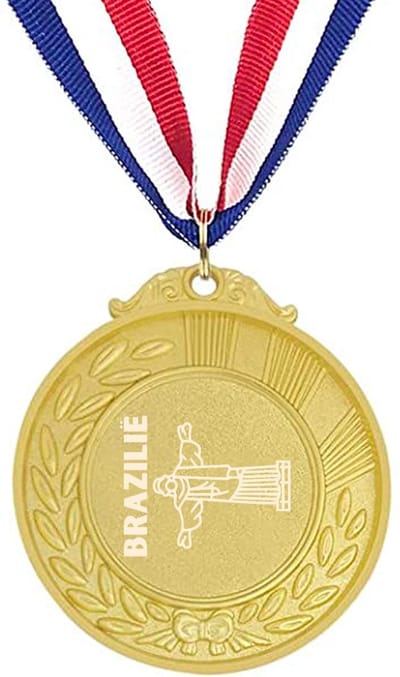 Akyol - brazilië medaille goudkleuring - Piloot - brazilië cadeau - beste land - leuk cadeau voor je vriend om te geven