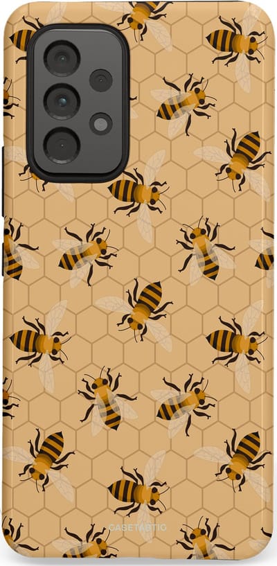 Casetastic Hoesje Geschikt voor Samsung A53 - Stijlvolle Beschermende Duo-layer Case - Zomer Bijen Look