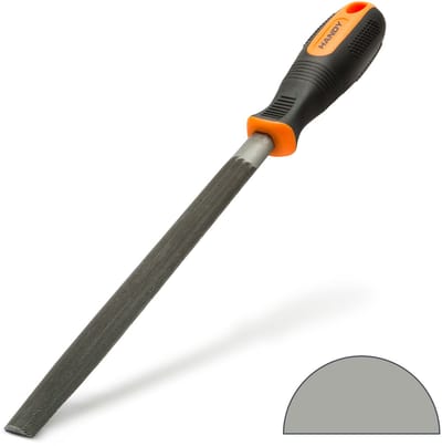 Precisievijl Halfrond – Second Cut – Middelgrof – Gehard Snijvlak – Ergonomische Rubber Handgreep – Geschikt Voor Metaal En Hout – Voor Ontbramen, Vormgeven En Afwerken In Werkplaats En Hobbygebruik [10612]
