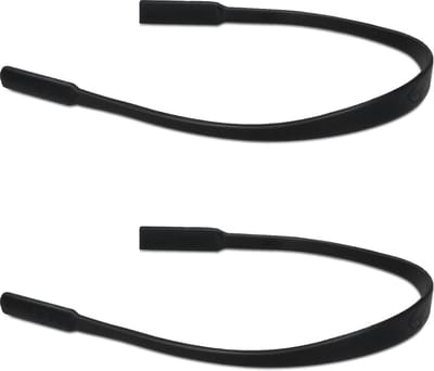 kwmobile Anti-Slip Bandje voor Bril Tempels Set - 2x Silicone Sportbandje voor Brillen - Zwart - Lengte: 17 cm