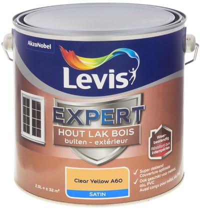 Levis - Expert Hout Lak Buiten Satin Mix - Clear Yellow A60 - Mengverf - 2,5 L