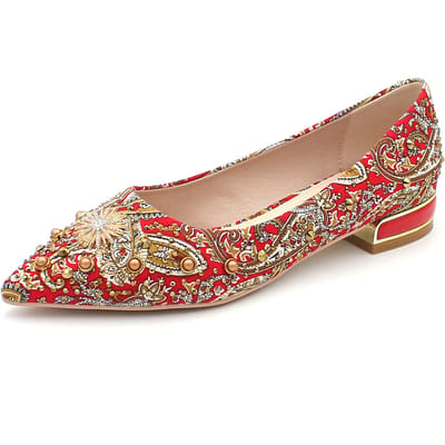 Rode bruidsschoenen Dames Nieuwe dikke hak Xiuhe schoenen Chinese Toast bruidsschoenen Bruidsschoenen Winter hoge hakken 76 - 37 beige