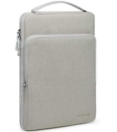 Dailygoods - HYZUO 13 Inch Laptophoes Laptoptas voor MacBook Air 13 M5 M4 M3 M2 M1 A3449 2026-2018, 13" MacBook Neo 2026 A3404, MacBook Pro 13 M2 M1 2026-2016, iPad Pro/Air 13, Surface Pro, XPS 13, Lichtgrijs