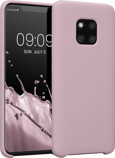 kwmobile telefoonhoesje geschikt voor Huawei Mate 20 Pro - Hoesje met siliconen coating - Smartphone case in mauve
