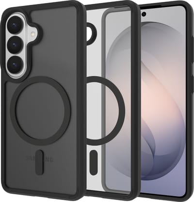 Cazy hoesje geschikt voor Samsung Galaxy S26 Hoesje geschikt voor MagSafe - Military Grade Backcover - Zwart