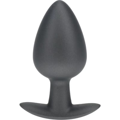 Ouch! Gladde Siliconen Buttplug 4 cm - Gunmetal
