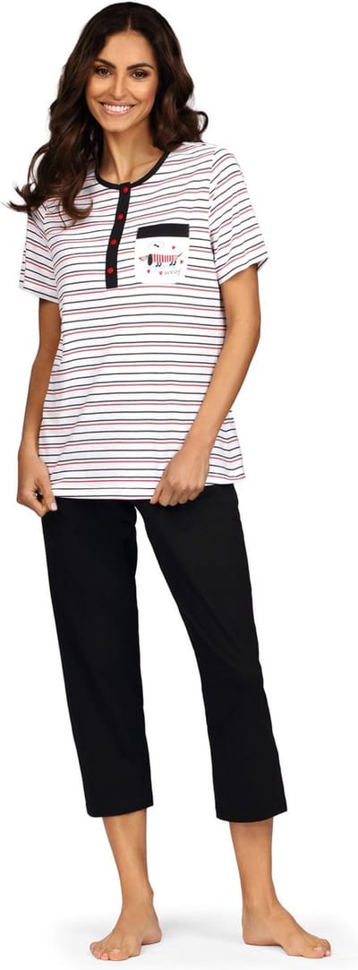 Comtessa Pyjama ‘Best Friend’ - Katoen - Korte Mouw - 7/8e Broek - Maat 42