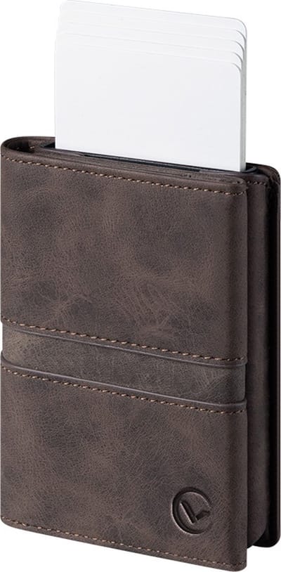 VEXON Heritage - Wallet pro - Premium Wallet Slim - Pasjeshouder Bruin - 7 Pasjes + Briefgeld - RFID Creditcardhouder - Pasjeshouder Mannen & Vrouwen - Pasjeshouder Uitschuifbaar - Kaarthouder - Kaarthouder Pasjes - Brown