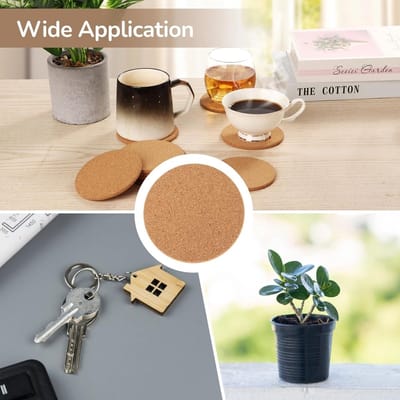 Ronde kurken onderzetters, 10.9 inch, absorberend en hittebestendig, herbruikbare tafelmatten voor wijn, koffie en thee, set van 100 stuks