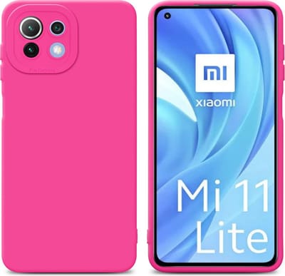 Cadorabo Hoesje geschikt voor Xiaomi Mi 11 LITE (4G / 5G) / 11 LITE NE in FLUID HOTPINK - Beschermhoes gemaakt van flexibel TPU silicone Cover Fluid Case