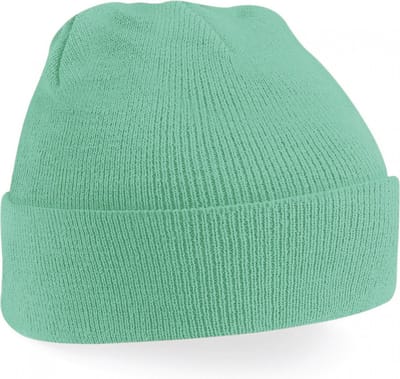 Gebreide muts polyester mint groen