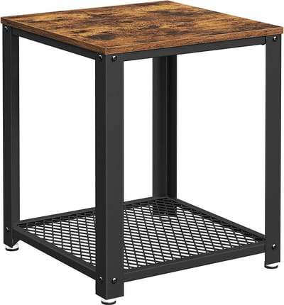 MIRA Home - Bijzettafel - Koffietafel - Bruin - Hout - 45 x 55 x 55