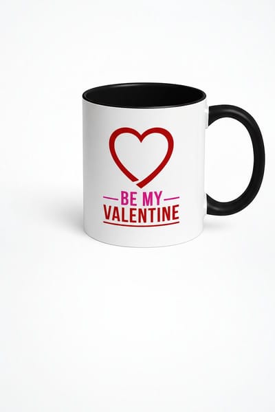 Valentijnsdag Mok 'Be My Valentine' met Hart - Romantisch Cadeau