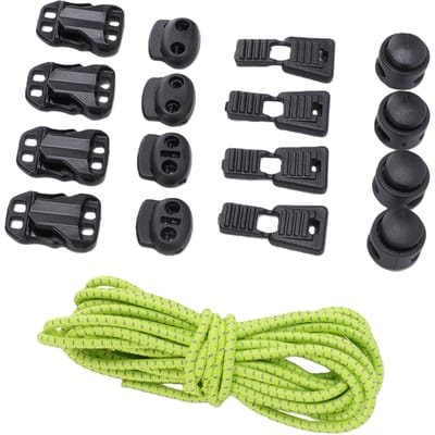 Cordon Élastique DIY Forte Élasticité Cordes Rondes Serre-cordons en Plastique pour Lacets Cordon de Serrage Paracorde Vert 3,2m vert