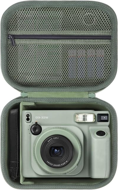 Duurzame Hard Case voor Fujifilm Wide 400/300 Camera - Bescherming, Army Green, Schokbestendig, Waterdicht