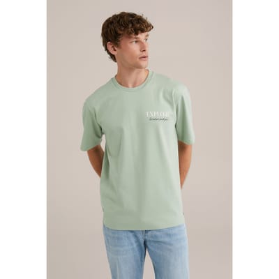 WE Fashion T-shirt Mint Green Taglia: S | T-shirt Outlet | Uomo | Ciano