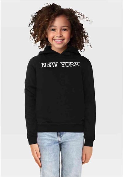Urban Classics - New York Kinder hoodie/trui - Kids 134/140 - Zwart