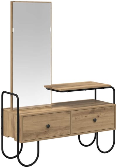 vidaXL Plafondtafel Artisanaal eiken 100 x 36,5 x 136 cm Bewerkt hout