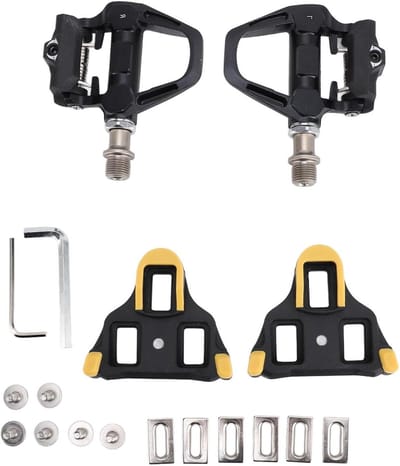 Racefietspedalen - Klikpedalen Fietspedalen - Efficiënt Fietsen - Verbeterde Stabiliteit - 463 g - Zwart