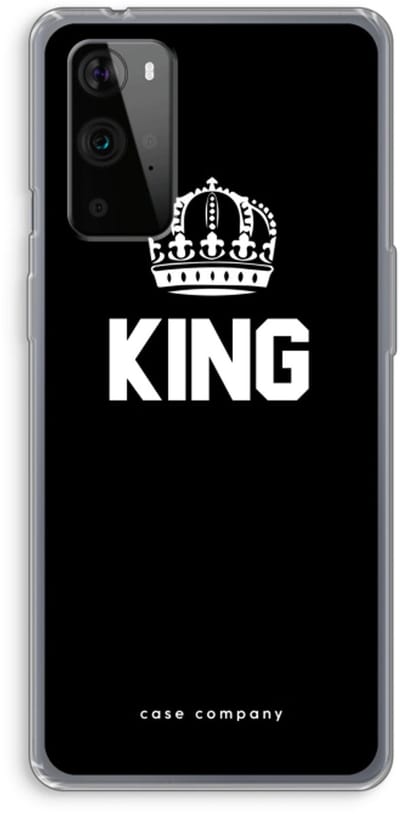Case Company® - Hoesje geschikt voor OnePlus 9 Pro hoesje - King zwart - Soft Cover Telefoonhoesje - Bescherming aan alle Kanten en Schermrand
