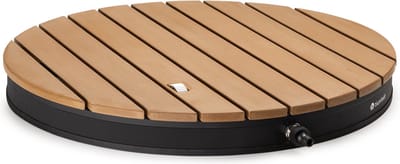 Blumfeldt Zwembad mobiele tuindouche, buitendouche voor de tuin, vloerdouche met 4m fonteinhoogte, vloertuindouche met houten look voor & sauna, buitendouche waterdicht, vorst- & UV-bestendig - voor Tuin - Opzetzwembad - Pool