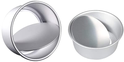 Dailygoods- Cakevorm Aluminium - Ronde Cakevorm 6 inch/8 inch - Verwijderbare Bodem - Taartvorm - Taartset - Veilig en Makkelijk te Reinigen