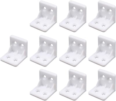 Hoekbeugels voor Meubels, Plastic Hoeksteunen voor Planken en Meubelondersteuning, 90 Graden Beugels voor Herstel en Fixatie (10 stuks, 28x28mm)