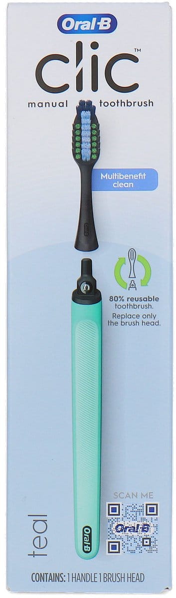 Oral-B CLIC Reusable Toothbrush - Groen
