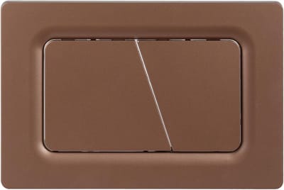Toilet Bedieningsplaat - Spoelplaat Drukknop - Toilet Onderhoud - Dubbele Spoel Functie - 24.6cm Breed - Brons