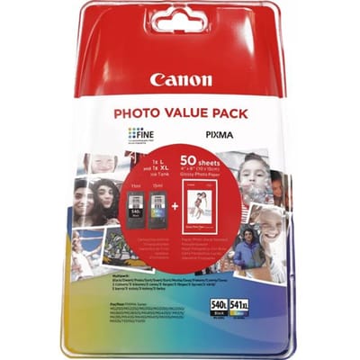 Canon PG-540L / CL-541XL photo value pack Inktcartridge Zwart + 3 kleuren Multipack
