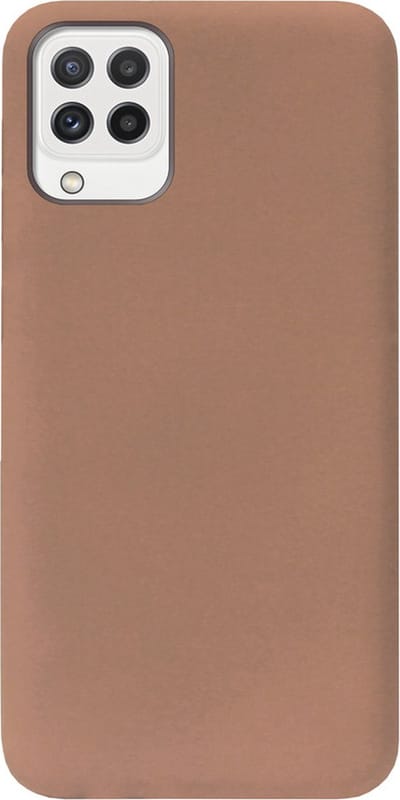 ADEL Siliconen Back Cover Softcase Hoesje Geschikt voor Samsung Galaxy M22/ A22 (4G) - Bruin