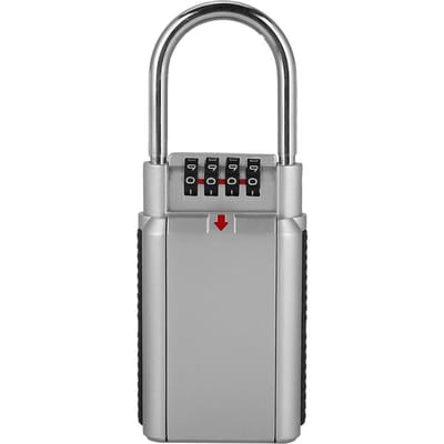 Metalen Wachtwoord Hangslot Sleutel Veilig Opbergslot Doos gray