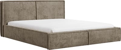 Gestoffeerd Bed 04 met Opbergruimte en Hoofdbord 160x200 cm - Cappuccino (Poso 03)
