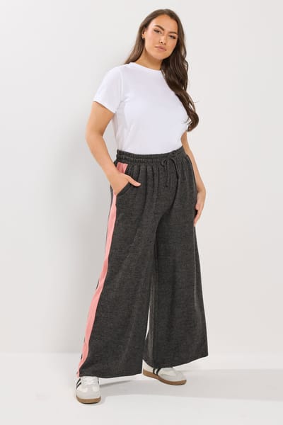 Yours Grijze Broek Met Streep Aan De Zijkant Size 44