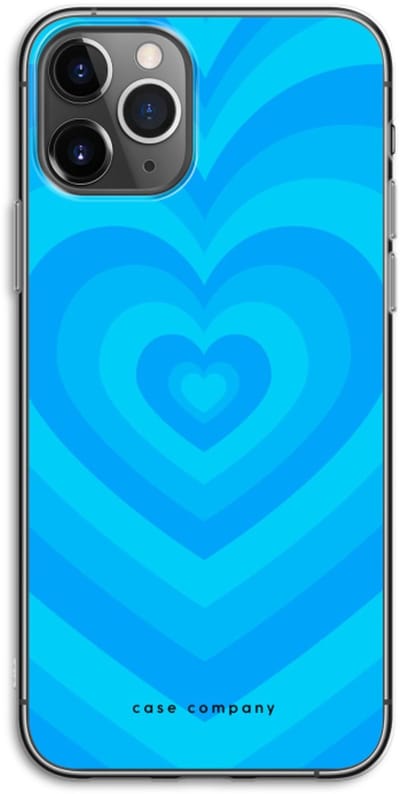 Case Company® - Hoesje geschikt voor iPhone 11 Pro hoesje - Hart Blauw - Soft Cover Telefoonhoesje - Bescherming aan alle Kanten en Schermrand
