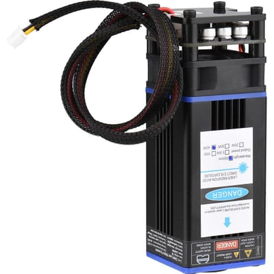 Module Laser 450nm, tête de gravure Laser à focale fixe, graveur Laser à grande vitesse, découpeur 3D 40W noir