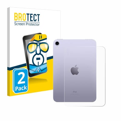 BROTECT - Screenprotector voor Apple iPad Mini 7 2024 (Achterkant) - Folie Beschermfolie transparant 2 Stuks