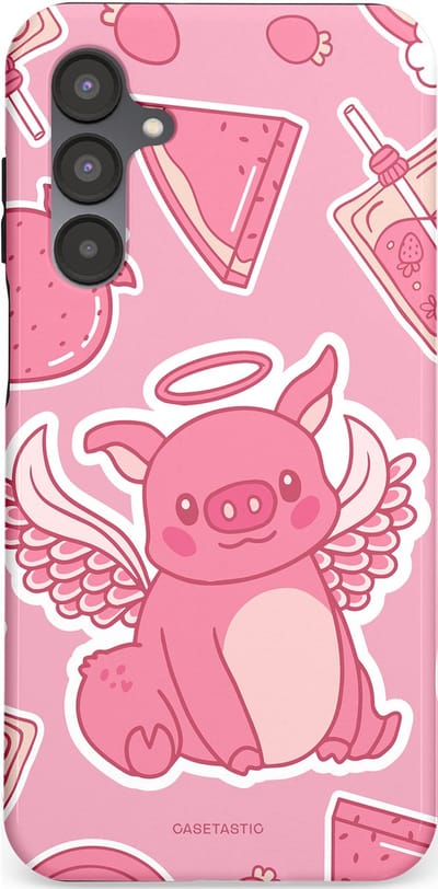 Casetastic Hoesje Geschikt voor Samsung A16 - Stijlvolle Beschermende Duo-layer Case - Varken vleugels