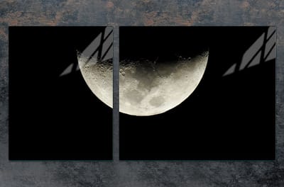 TMK ArtDeko KSIĘŻYC - Glazen Snijplank - Beschermplateau - 100x52 cm - Decoratief Ontwerp