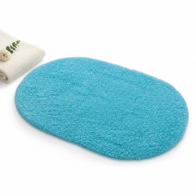VHV - Vloerkleed - pluche ovaal kleed - antislip en zacht - voor slaapkamer, badruimte en studentenkamer