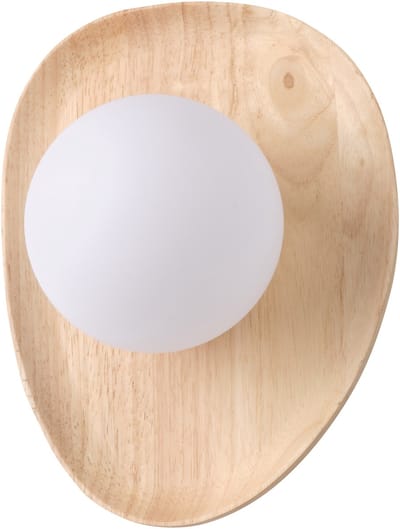 OSRAM Decor Houten Nest Wandlamp, Bruin Rubberhout, G9 Versie, Metaal, Glas, Textielkabel