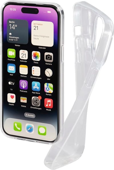 Hama Crystal Clear Cover Hoesje geschikt voor Apple iPhone 14 Pro - Flexibel telefoonhoesje - Krasbestendig - Transparant