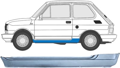 Volledige dorpel voor Fiat 126p 1972-2000 / Links