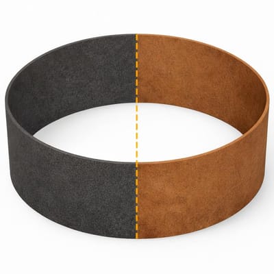Bellissa ronde gazonrand ring - cortenstaal - diameter 40 cm - hoogte 13 cm - bruin corten