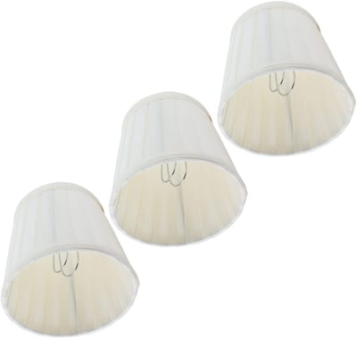Dailygoody - Kleine lampenkappen - E14 Clip On - Brandveilig en warmteregulerend - Wit - Decoratieve lampenkappen - Geschikt voor kroonluchters en taf...