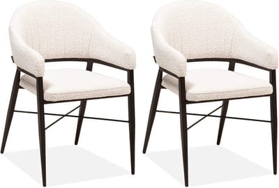 Eetkamerstoel Roma - Pearl (set van 2 stuks)