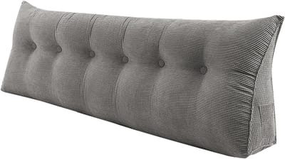 Driehoekig Leeskussen Bankkussen Rugsteun met Afneembare Overtrek voor Bed en Woonkamer