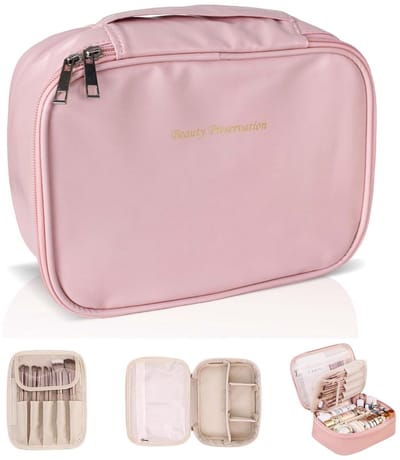 Cosensi - Cosmetica Tas - Toilettas voor Vrouwen - Groot Formaat - Roze - Make-up Tas - Waterdicht - Ideaal voor Reizen