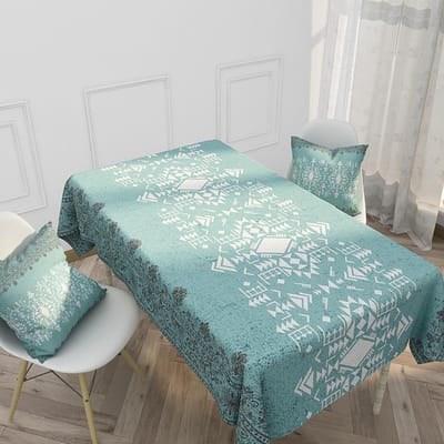 Waterdicht linnen tafelkleed huishoudelijk etnisch stijl retro patroon hotel tafelkleed rechthoekig keuken tafelkleed 140-140cm