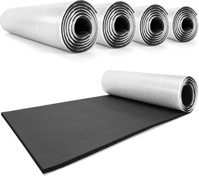 Isolatiemat Zelfklevend - Geluidsisolatie Foam - Geluidsdemping Auto - Waterafstotend Stofvrij - 1 m² 10mm - Zwart